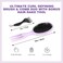 Purple Curl Defining Brush for Curly Hair - Styling and Detangler Brush with Comb for Curly Hair; Includes Bonus Hairstyling Tool; Vegan Fiber and Nylon Faux Boar Bristles to Smooth and Detangle