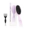 Purple Curl Defining Brush for Curly Hair - Styling and Detangler Brush with Comb for Curly Hair; Includes Bonus Hairstyling Tool; Vegan Fiber and Nylon Faux Boar Bristles to Smooth and Detangle