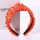 NVENF Football Headband (Orange 1) - Women's Game Day Knotted Headband with Football Charms and Crystal Gems, Perfect for Football Mom Accessories and Sport Hair Accessory
