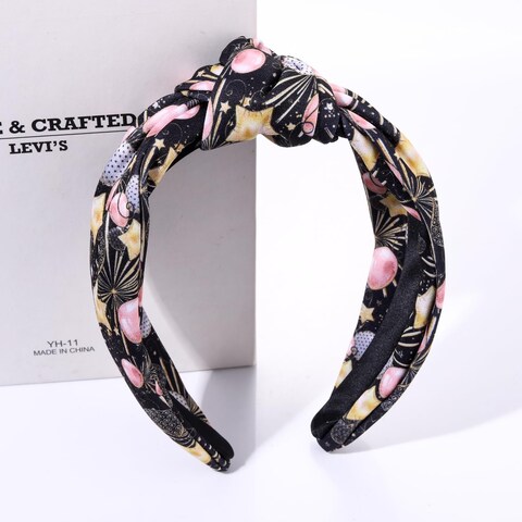 NVENF Halloween Christmas Thanksgiving New Year Headband for Women Festive Holiday Knotted Headband Hair Accessories Gifts