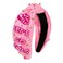 Western Headband Rhinestone Crystal Knotted Headbands Hot Pink Beaded YEEHAW Headband Jeweled Embellished Wide Top Knot Headband Western Cowgirl Accessories for Women Country Concert Rodeo Nashville