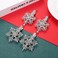 PHALIN Christmas Hair Clips for Women Xmas Snowflake Wreath Reindeer Bell Hairpins Rhinestone Holiday Hair Barrettes Festive Costume Hair Accessory Gifts (Snowflake)