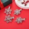 PHALIN Christmas Hair Clips for Women Xmas Snowflake Wreath Reindeer Bell Hairpins Rhinestone Holiday Hair Barrettes Festive Costume Hair Accessory Gifts (Snowflake)