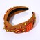 mokkia Thanksgiving Headband Fall Accessories for Women Beaded Turkey Maple Leaf Pumpkin Knotted Headband Jeweled Rhinestone Pearl Top Knot Headband Autumn Fall Outfit Gifts