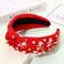 NVENF Derby Headbands Accessories for Women Beaded Horseshoe Headbands Riding Suit Knotted Headbands Jeweled Top Knot Hairband Kentucky Derby Horse Racing Hair Accessory Outfits (Horse B-Red)