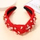 NVENF Derby Headbands Accessories for Women Beaded Horseshoe Headbands Riding Suit Knotted Headbands Jeweled Top Knot Hairband Kentucky Derby Horse Racing Hair Accessory Outfits (Horse B-Red)