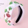 Flamingo Boho Hawaiian Women's Crystal Headbands - Tropical Palm Tree Top Knot Headband, Beach Vacation Party Favors and Accessories (Flamingo F)