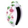 Flamingo Boho Hawaiian Women's Crystal Headbands - Tropical Palm Tree Top Knot Headband, Beach Vacation Party Favors and Accessories (Flamingo F)