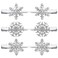 NVENF 6PCS Christmas Hair Clips for Women Holiday Rhinestone Snowflake Hair Clip Christmas Hair Accessories Festive Party Gifts (6PCS Snowflake C)