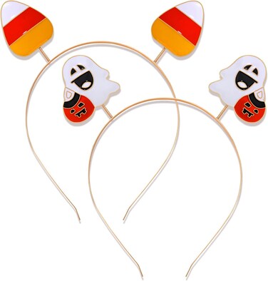 ANGLESJELL Halloween Headband Crystal Spider Hairband for Women Pumpkin Ghost Headwear Halloween Hair Accessory Party Gifts