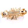 Women's Multilayered Peacock Shaped Rhinestone French Barrette Hair Clip Blue