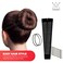 Hawwwy Premium 2 Piece Snap-and-Roll Hair Tool - Magic Bun Maker with Hair Ties, Bobby Pins for Updos, French Twists - Black