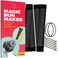 Hawwwy Premium 2 Piece Snap-and-Roll Hair Tool - Magic Bun Maker with Hair Ties, Bobby Pins for Updos, French Twists - Black