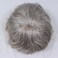HAPPY&amp;CC Grey Hair Toupee For Men Mens Toupee Human Hair Replacement System 8x10inch 20% #5 Real Human Hair With 80% Gray Hair Piece For Men Fine Mono With Npu Male Toupee