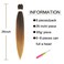 Pre Stretched Braiding Hair Ombre 26 Inch Brown Braiding Hair 8 Packs Easy Braids Hair Yaki Straight Hot Water Setting Synthetic Braiding Hair Extensions for Women