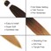 Pre Stretched Braiding Hair Ombre 26 Inch Brown Braiding Hair 8 Packs Easy Braids Hair Yaki Straight Hot Water Setting Synthetic Braiding Hair Extensions for Women