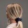 Silk Scrunchies for Hair 100% Mulberry Silk Hair Ties 3 Pack(Navy Blue, Emerald, Apricot)