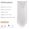 White Clip in Extension Straight 22" Long Synthetic Thick Clips on Hair Piece for Women 5PCS Black Curly Wavy 18" Cheap Brown Blonde Red Soft Natural Full Head Weddings Party Daily Use 5 Oz