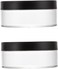 2 Pcs Black Plastic Loose Powder Case Empty Cosmetic Powder Container Refillable Makeup Powder Jar Portable Powder Box Loose Powder Containers for Travel Powder Face 50g