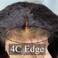 Enoya Lace Front Wigs Human Hair Pre Plucked for Black Women 200 Density Bleached Knots,Kinky Straight Human Hair Wig with 4C Curly Edge Baby Hair(18", 13x4 HD Lace Frontal Wig)