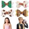 4 Pack American Football Hair Bows Clips Football Bowknot Hair Clips Glitter Faux Leather Boutique Hair Pins Accessories for Women Sports Theme Party Sports Game Costume Hair Accessories Supplies