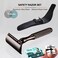 Double Edge Safety Razor, Safety Razors for Men with 10 Blades, 1 Travel Safety Razor Case, Non-slip Double Edge Razor Smooth Close Shave, Heavy Duty Metal Razor (Black)
