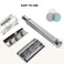 Double Edge Safety Razor Set with 20 Blades, Mens Safety Razor with 1 Safety Razor Stand, Heavy Duty Safety Razor Kit for Men Everyday Use and Smooth Close Shave (Silvery)
