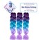 Purple Lake Blue Light Purple Braiding Hair 3Packs 24 Inch Synthetic Braid Hair Extensions Jumbo Ombre Braiding Hair Box Braids Twist Crochet Braids(24"3Pack,purple lake blue light purple)