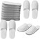Disposable Slippers, Non Slip Spa Slippers Velvet Closed Toe Slipper for Guest, Hotel, Bathroom, Home, Travel, Fit Up to US Men Size 10 Women Size 11 (10 Pair)