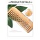 Bamboo Wide-Tooth Comb, Large Hair Detangling Comb, Wooden Curls Comb, Anti Static for Long Hair, Natural Material, Well Made, For All Hair Types, No Handle Design, Travel Friendly