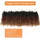 Yanky Twist Crochet Braids Hair Ombre Brown 100% Handmade Synthetic Short Re-twisted Curls Bohemian Spring Twists Crochet Braids for Black Women Pro-looped Hair Extensions(10&rdquo; 8 packs 3T3027)