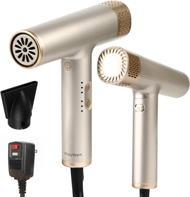 High Speed Hair Dryer, 200M Negative Ions, 110K RPM Brushless Motor, 1500W for Quick Drying, 4 Temps&amp;3 Speeds, Low Noise-Perfect for Home/Travel