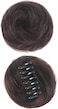 1Pc Dark Brown Claw Clip Messy Bun Hair Piece Clip-on Hair Bun Extensions Wig Accessory Updo Hairpieces for Women Girls Fluffy Natural Tousled Updo Hair Extensions Scrunchie