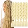 Beige(613) Braiding Hair 6 Packs 24 Inch Synthetic Braid Hair Extensions Jumbo Ombre Braiding Hair Box Braids Twist Crochet Braids(24"6Pack,Beige(613)