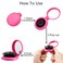 4 Pcs Pocket Hair Brush with Mirror Folding Round Travel Hair Brush Mini Hair Comb Compact Travel Size Hair Massage Combor for Women and Girls