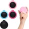 4 Pcs Pocket Hair Brush with Mirror Folding Round Travel Hair Brush Mini Hair Comb Compact Travel Size Hair Massage Combor for Women and Girls