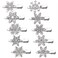 Christmas Snowflake Hair Clips Holiday Rhinestone Snowflake Hairpins for Women Girls Winter Festive Hair Accessory Christmas Party New Year Gifts (Silver)