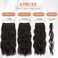 Clip in Hair Extensions for Women - 20 Inch Long Wavy Brown Extensions, 6PCS Dark Brown Hairpieces that Blend Naturally with Your Real Hair (20 Inch, Dark Brown)