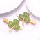 St. Patrick&rsquo;s Day Hair Clips Rhinestone Glitter Green Leaf Hairpins for Women Lucky Shamrock Hair Clips Costume Hair Accessory Holiday Party Gifts (Rhinestone)