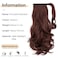 Auburn Pony Tail Hair Extensions Clip Wrap Around Ponytail Extension 16" Curly Wavy Synthetic Fake Wig Heat Resistant Fluffy Hairpieces Faux Ponytails for Women Party Daily Use 5 Oz