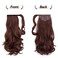 Auburn Pony Tail Hair Extensions Clip Wrap Around Ponytail Extension 16" Curly Wavy Synthetic Fake Wig Heat Resistant Fluffy Hairpieces Faux Ponytails for Women Party Daily Use 5 Oz