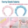 2 Pack Spa Headband for women, Cute Hair Band for Women Shower, Sponge Terry Cloth Headband, Suitable for Skin Care, Face Wash Makeup, Hair Accessories (Pink &amp; Blue)