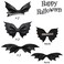 Halloween Bat Hair Clip Black Bat Bows Wing Hair Clips Goth Hair Accessories for Girls Women Kids Halloween Costume Cosplay, 3 Pairs