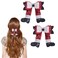Christmas Santa boot Hair Clips - Sparkly Sequin Red Glitter Hair Bow Barrettes with Boots Pattern Alligator Hair Accessories for Girls Women Xmas Party Gifts (3.6in/Sequin-Red&amp;White&amp;Black)