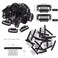 118 Pieces Wig Caps Wig Installation Kit Stretchable Mesh Dome Caps Wig Making Kit Accessory Thread with Needle Wig Combs Metal Hair Clips Adjustable Elastic Bands Wig Straps Wig Install Kit