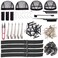 118 Pieces Wig Caps Wig Installation Kit Stretchable Mesh Dome Caps Wig Making Kit Accessory Thread with Needle Wig Combs Metal Hair Clips Adjustable Elastic Bands Wig Straps Wig Install Kit
