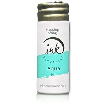 Brow Mapping String [100 Ft Bottles - 30 m] Pre-Inked String for Permanent Makeup and Microblading Supplies, Brow Mapping Kit, String for Brow Shaping (Aqua)