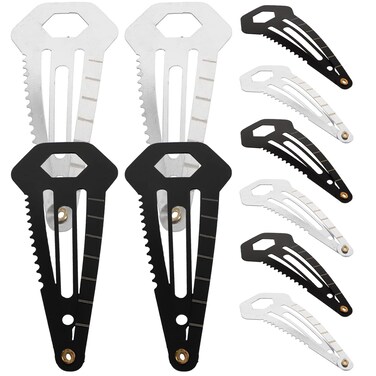 Multi-functional Hair Clips Metal Snap Hair Clips Stainless Steel Hairpins Barrettes Stocking Stuffers for Girls Women，10Pcs