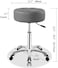 Rolling Stool for Work Medical Tattoo Salon Office, Heavy Duty Esthetician Stool with Wheels Adjustable Hydraulic Chair (Grey)