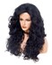 Rugelyss Long Wavy Wigs 28 Inches Natural Black Synthetic Kinky Curly Hair Wig for Women